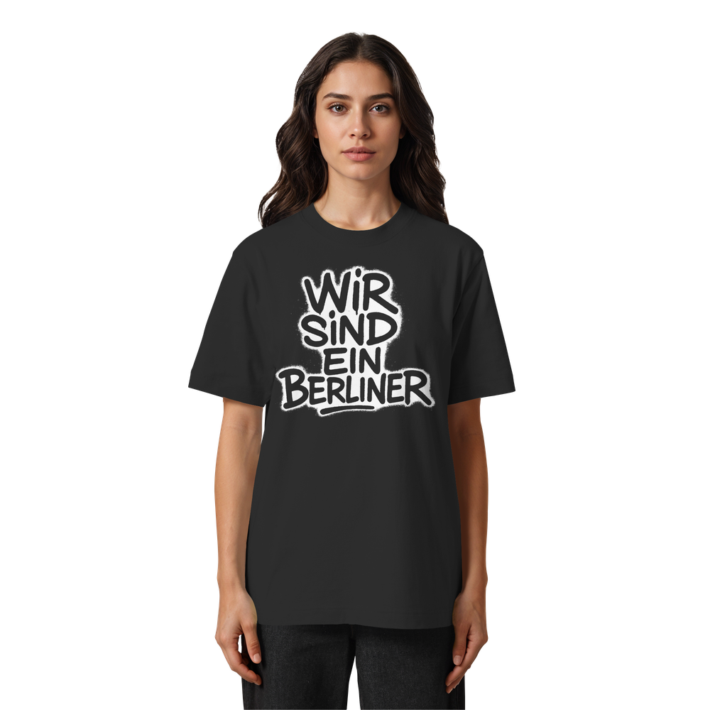 Wir sind ein Berliner - Heavy Oversized Organic Shirt – Bild 3