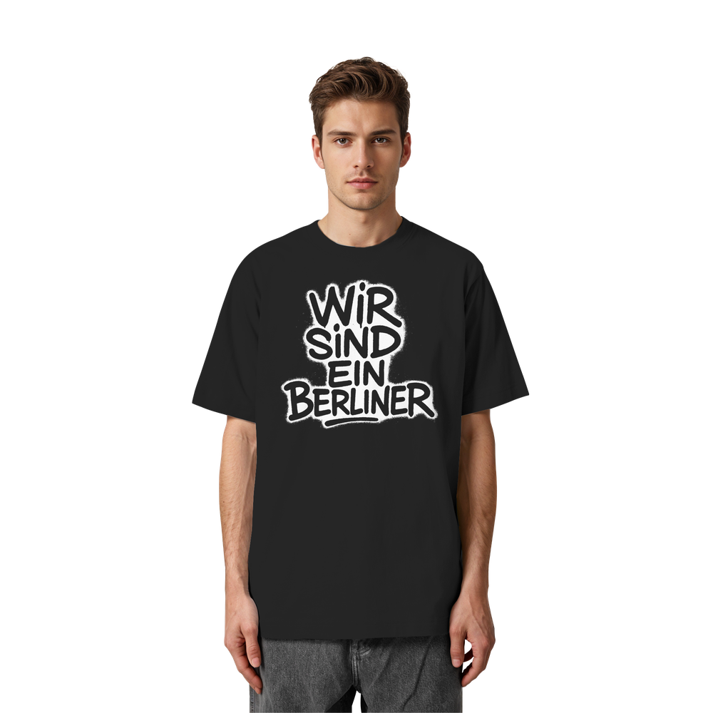 Wir sind ein Berliner - Heavy Oversized Organic Shirt – Bild 2