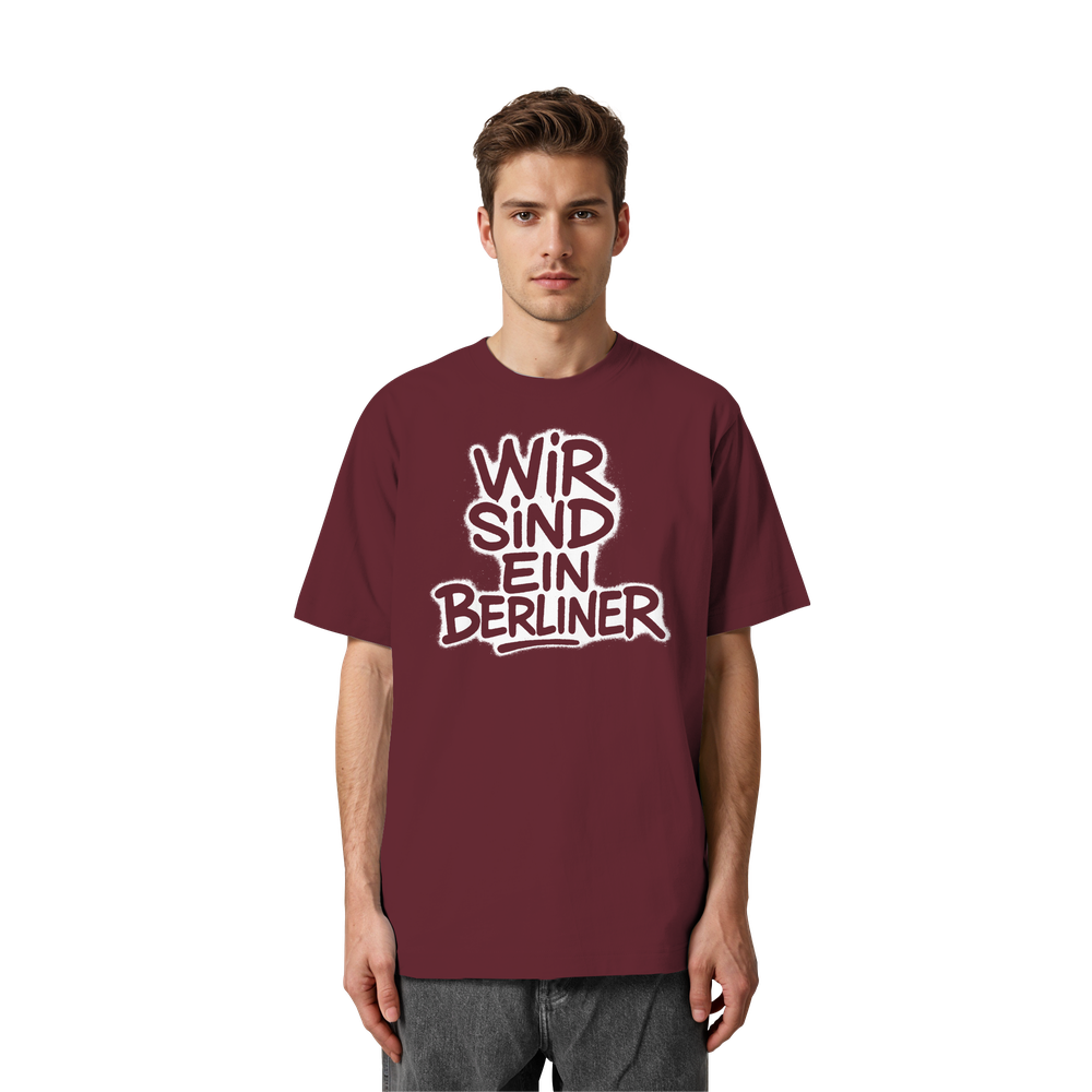 Wir sind ein Berliner - Heavy Oversized Organic Shirt – Bild 5