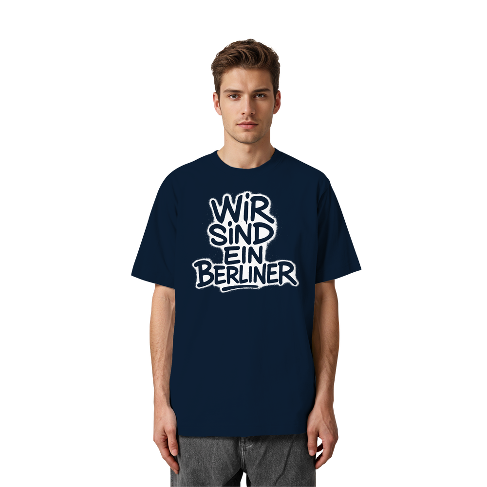 Wir sind ein Berliner - Heavy Oversized Organic Shirt – Bild 9