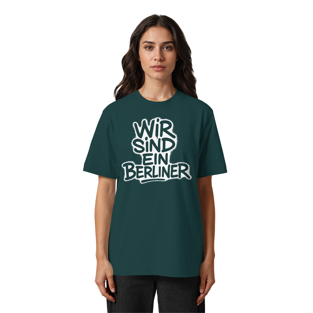 Wir sind ein Berliner - Heavy Oversized Organic Shirt – Bild 13