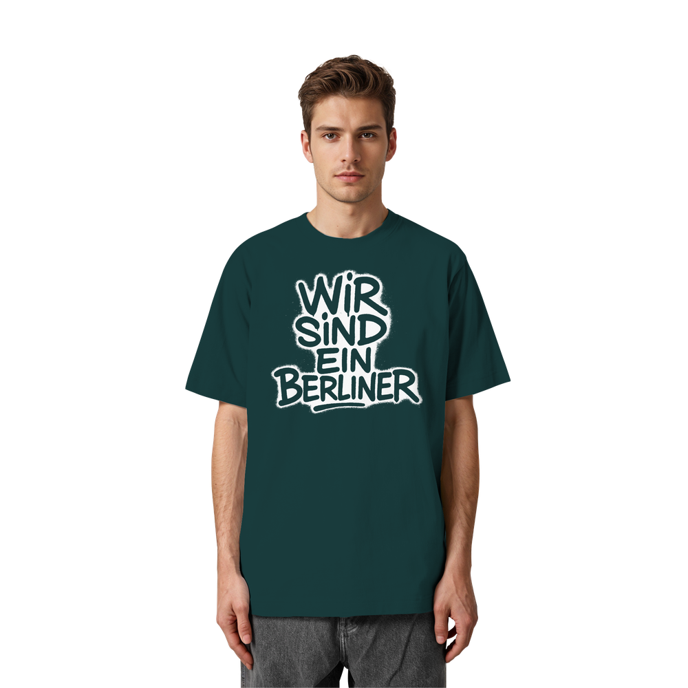 Wir sind ein Berliner - Heavy Oversized Organic Shirt – Bild 14