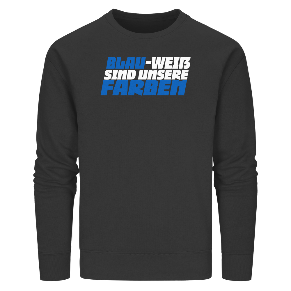 Blau Weiß sind unsere Farben - Organic Basic Unisex Sweatshirt – Bild 2