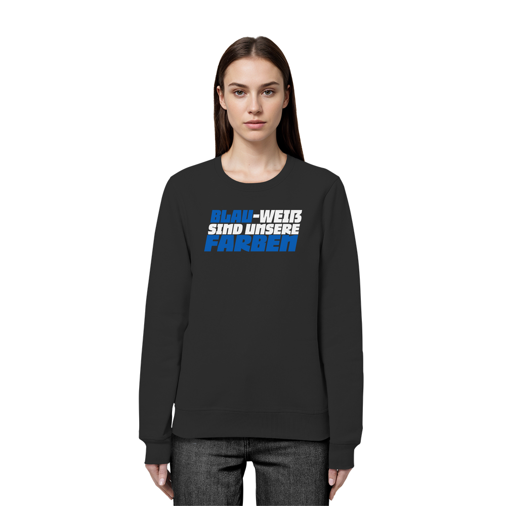 Blau Weiß sind unsere Farben - Organic Basic Unisex Sweatshirt – Bild 3