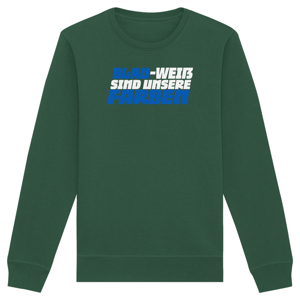 Blau Weiß sind unsere Farben - Organic Basic Unisex Sweatshirt – Bild 7
