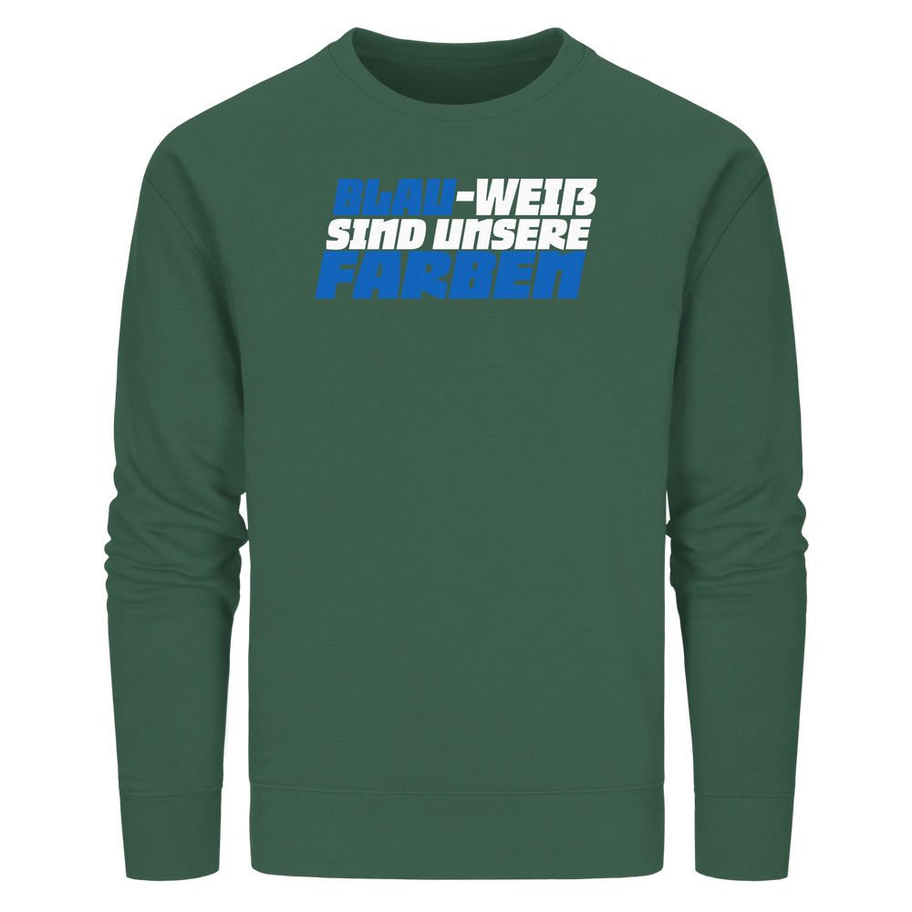 Blau Weiß sind unsere Farben - Organic Basic Unisex Sweatshirt – Bild 8
