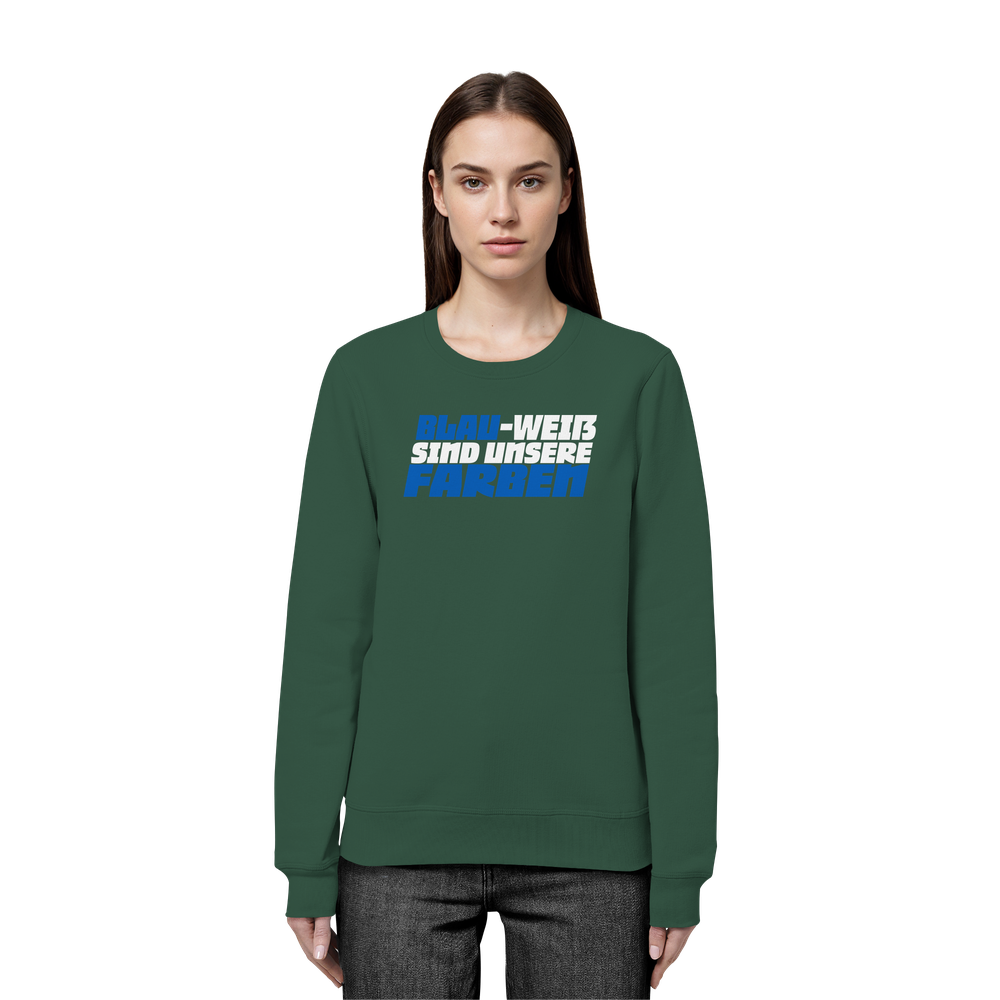 Blau Weiß sind unsere Farben - Organic Basic Unisex Sweatshirt – Bild 6