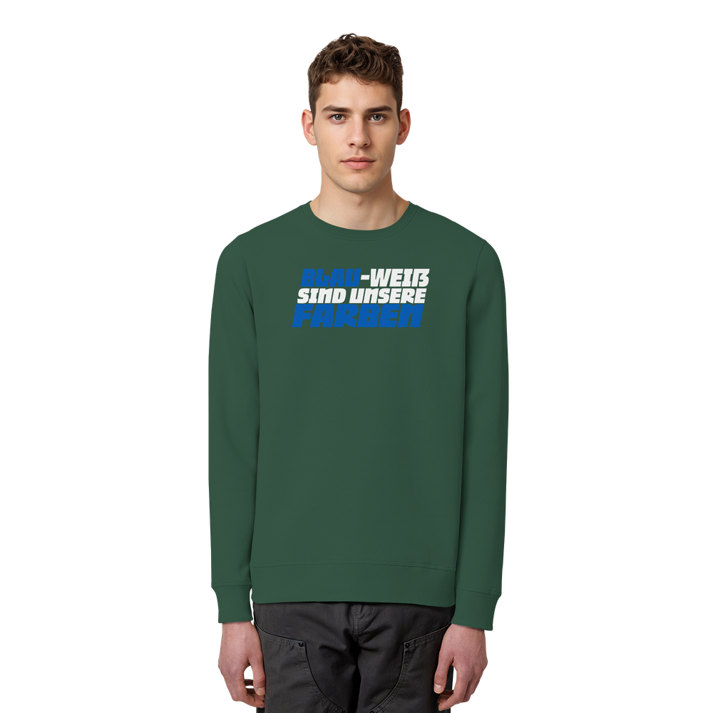 Blau Weiß sind unsere Farben - Organic Basic Unisex Sweatshirt – Bild 5