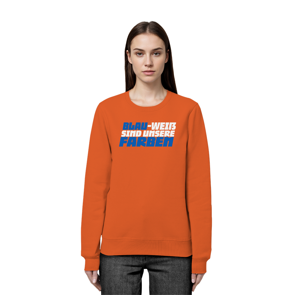 Blau Weiß sind unsere Farben - Organic Basic Unisex Sweatshirt – Bild 9