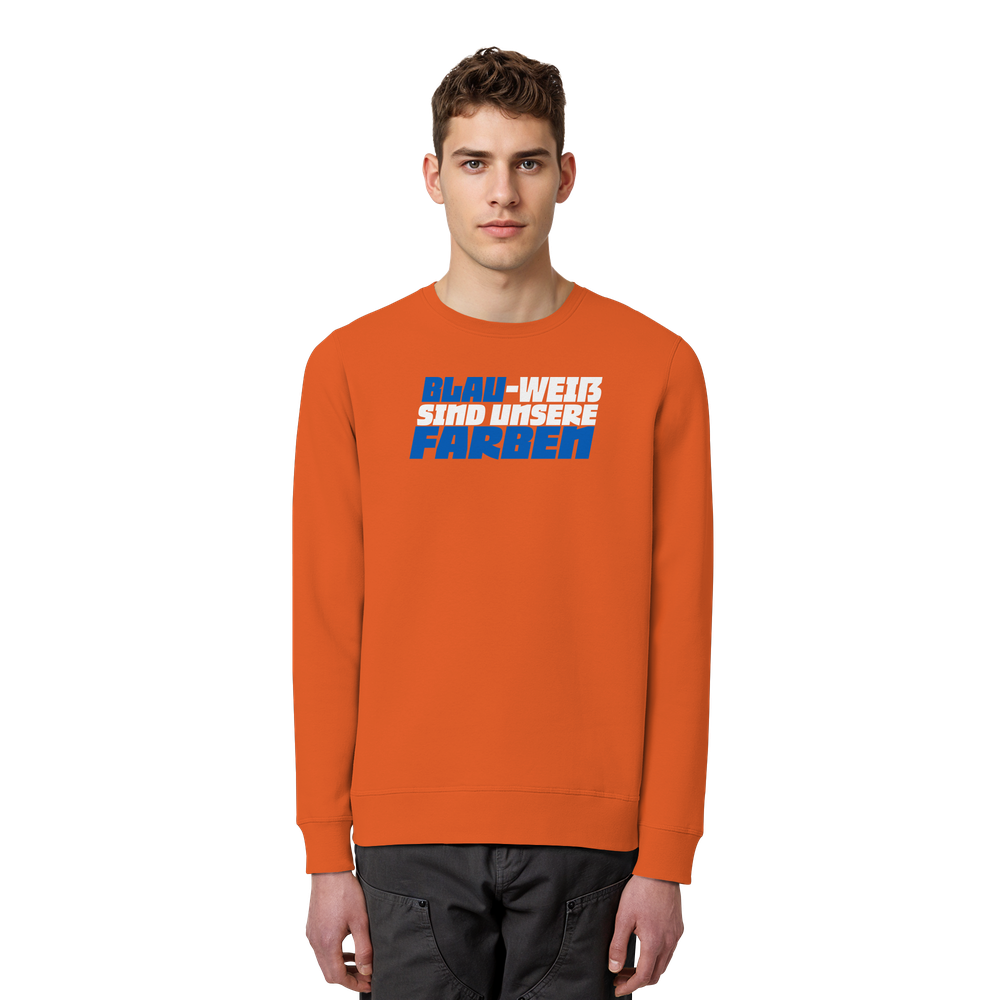Blau Weiß sind unsere Farben - Organic Basic Unisex Sweatshirt – Bild 10