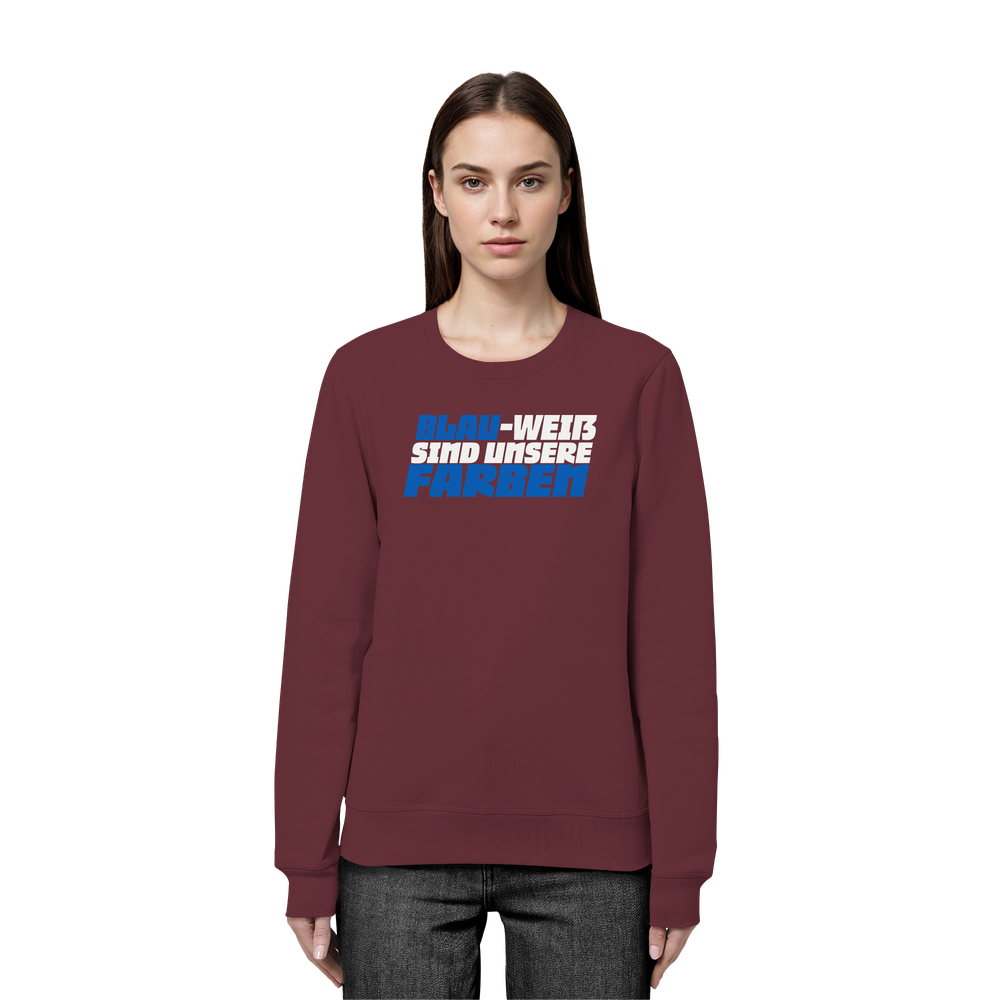 Blau Weiß sind unsere Farben - Organic Basic Unisex Sweatshirt – Bild 13