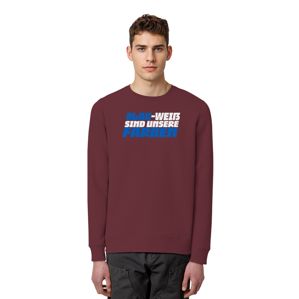 Blau Weiß sind unsere Farben - Organic Basic Unisex Sweatshirt – Bild 16
