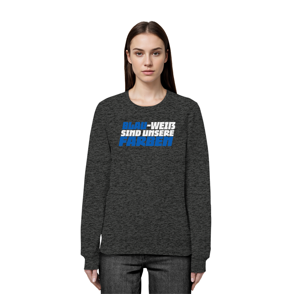 Blau Weiß sind unsere Farben - Organic Basic Unisex Sweatshirt – Bild 19