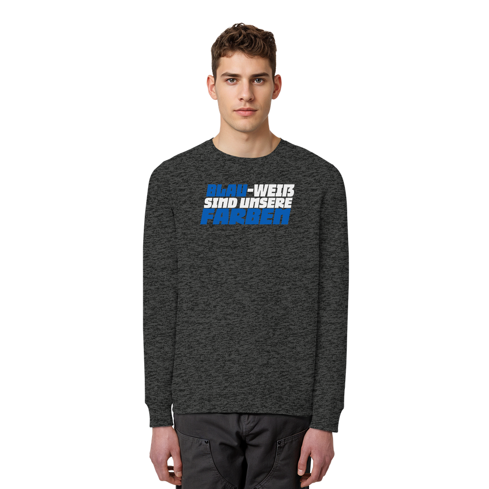 Blau Weiß sind unsere Farben - Organic Basic Unisex Sweatshirt – Bild 20
