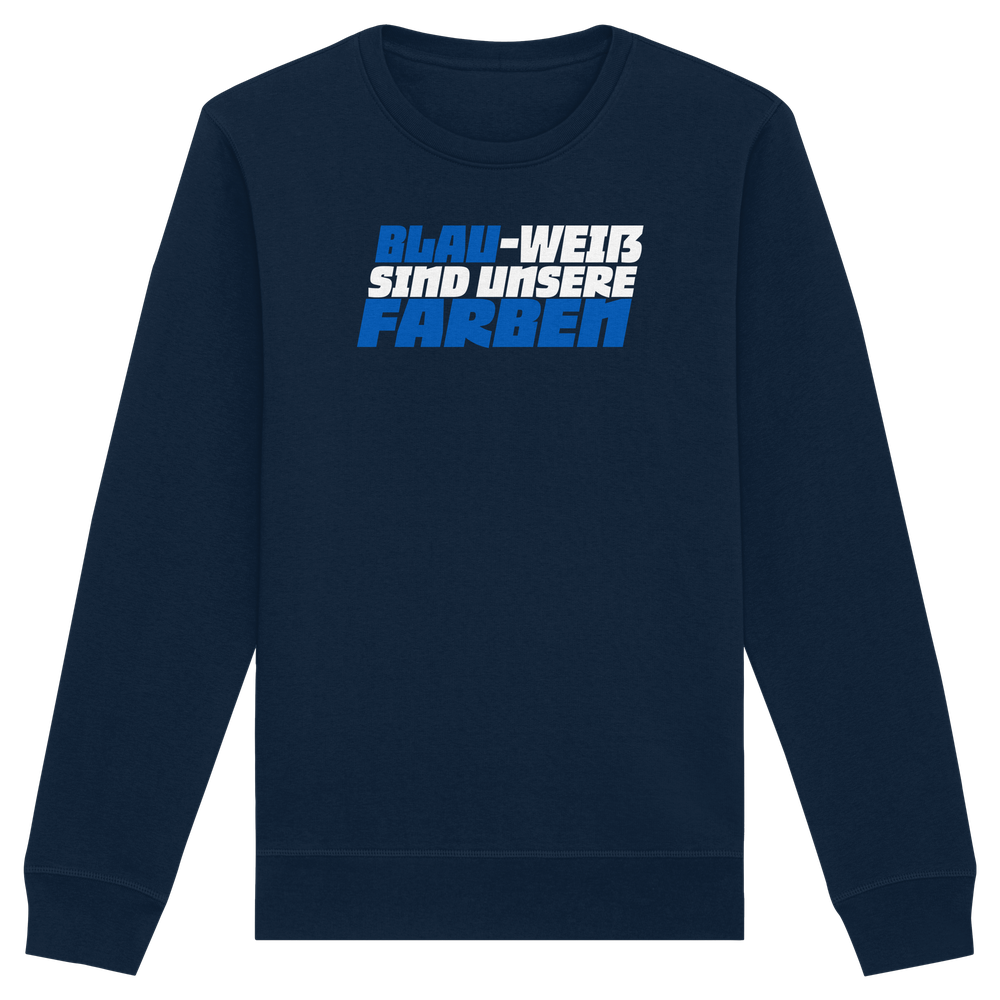 Blau Weiß sind unsere Farben - Organic Basic Unisex Sweatshirt – Bild 23