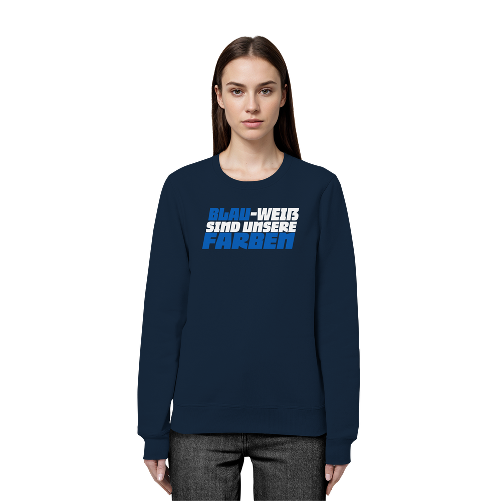 Blau Weiß sind unsere Farben - Organic Basic Unisex Sweatshirt – Bild 21