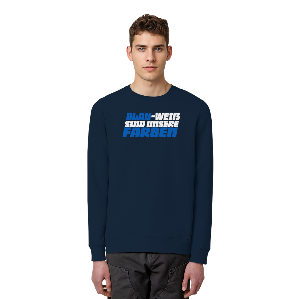 Blau Weiß sind unsere Farben - Organic Basic Unisex Sweatshirt – Bild 22