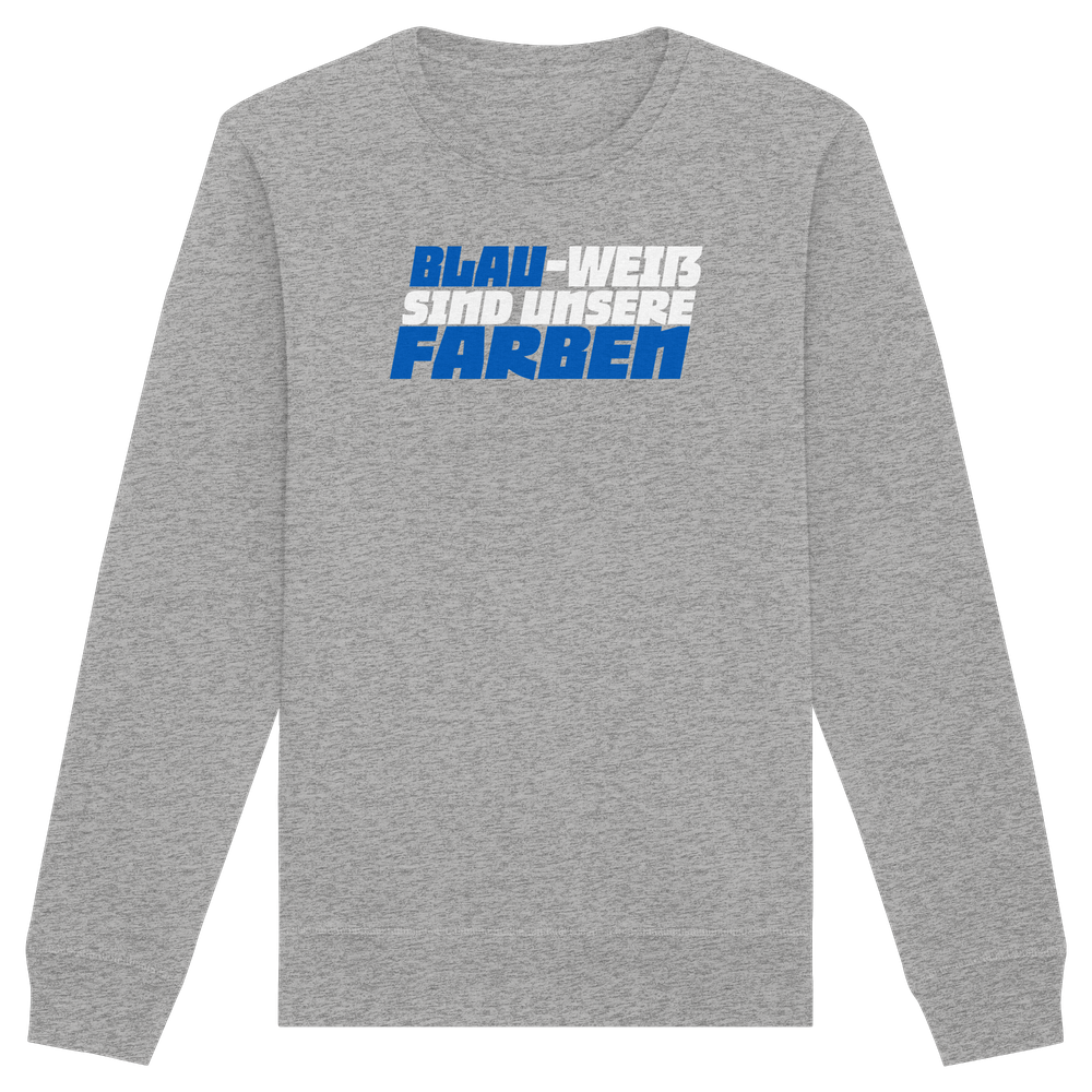 Blau Weiß sind unsere Farben - Organic Basic Unisex Sweatshirt – Bild 27