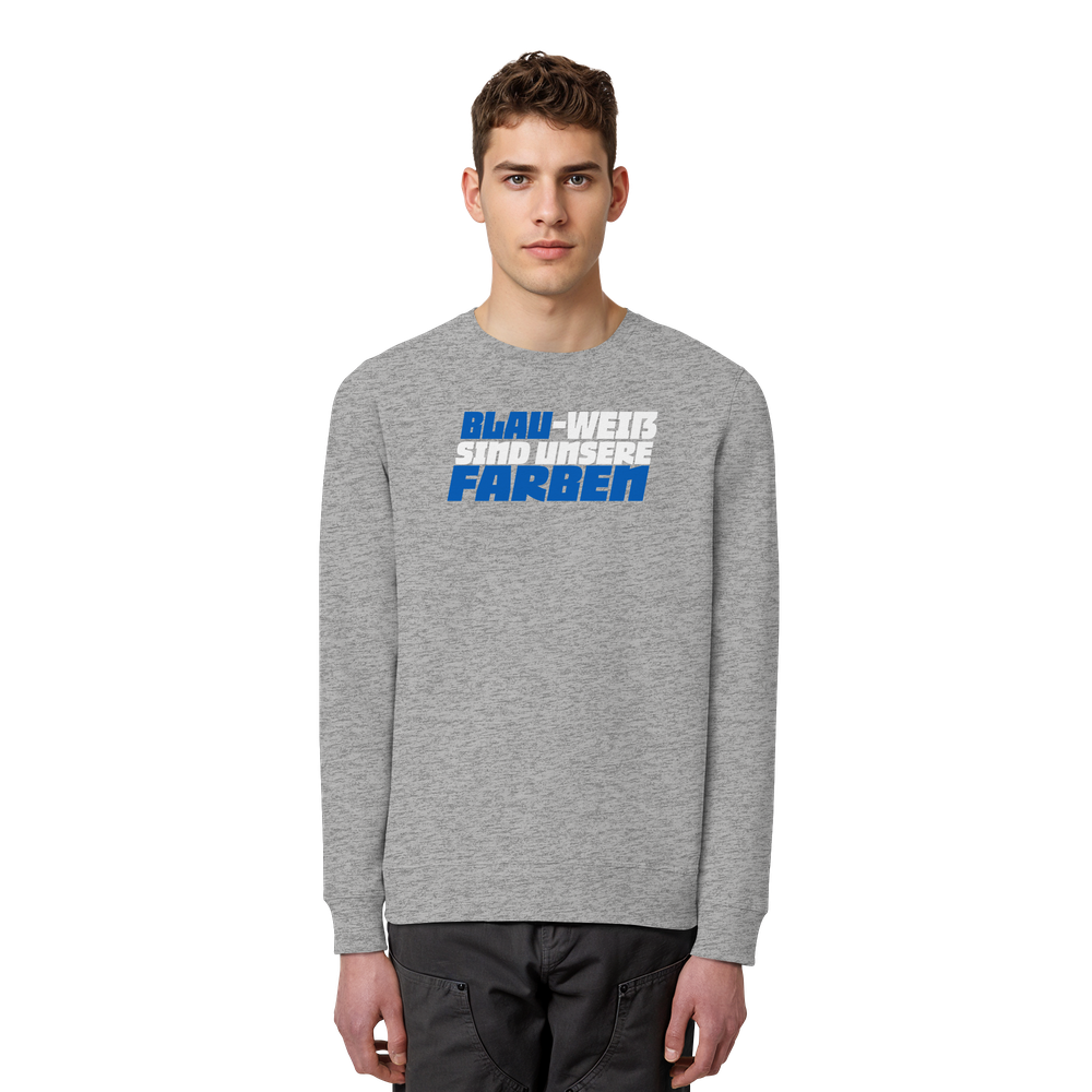 Blau Weiß sind unsere Farben - Organic Basic Unisex Sweatshirt – Bild 25