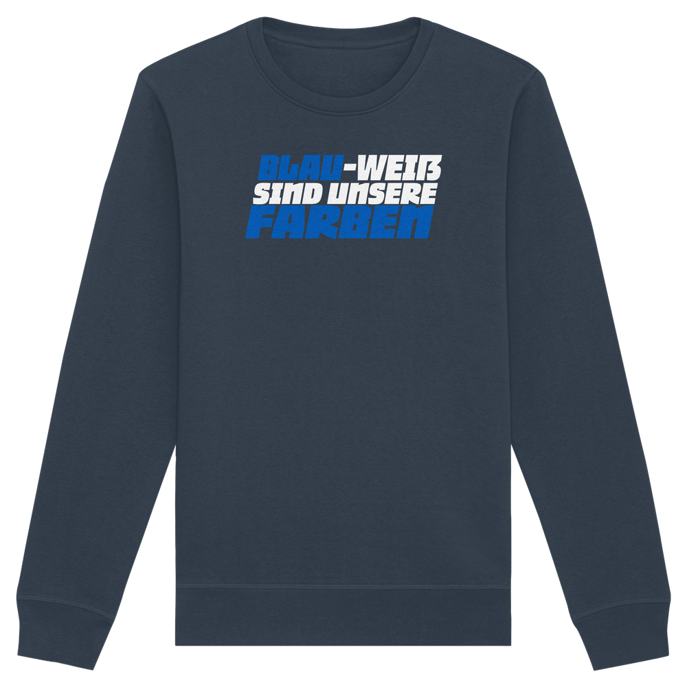 Blau Weiß sind unsere Farben - Organic Basic Unisex Sweatshirt – Bild 32