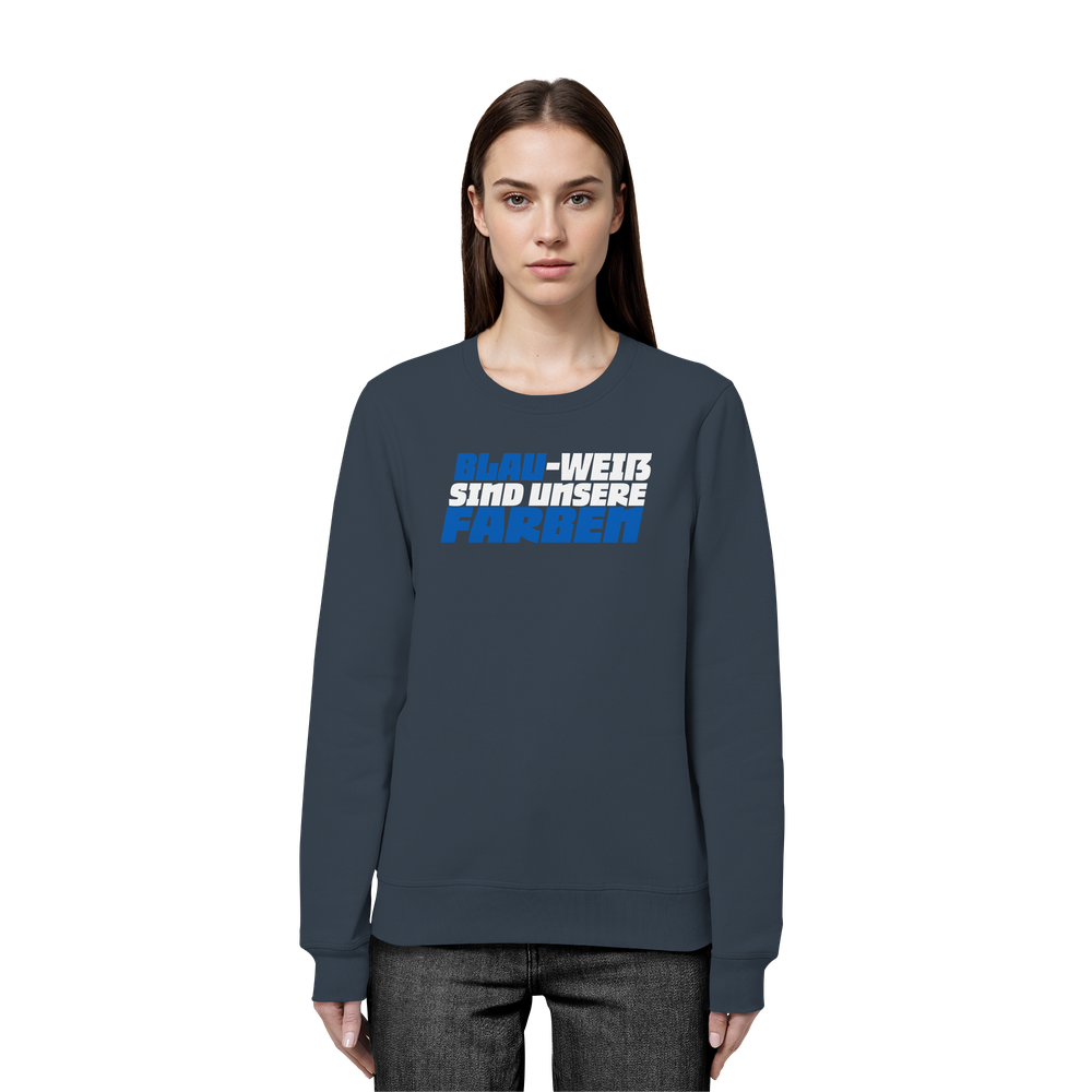 Blau Weiß sind unsere Farben - Organic Basic Unisex Sweatshirt – Bild 30
