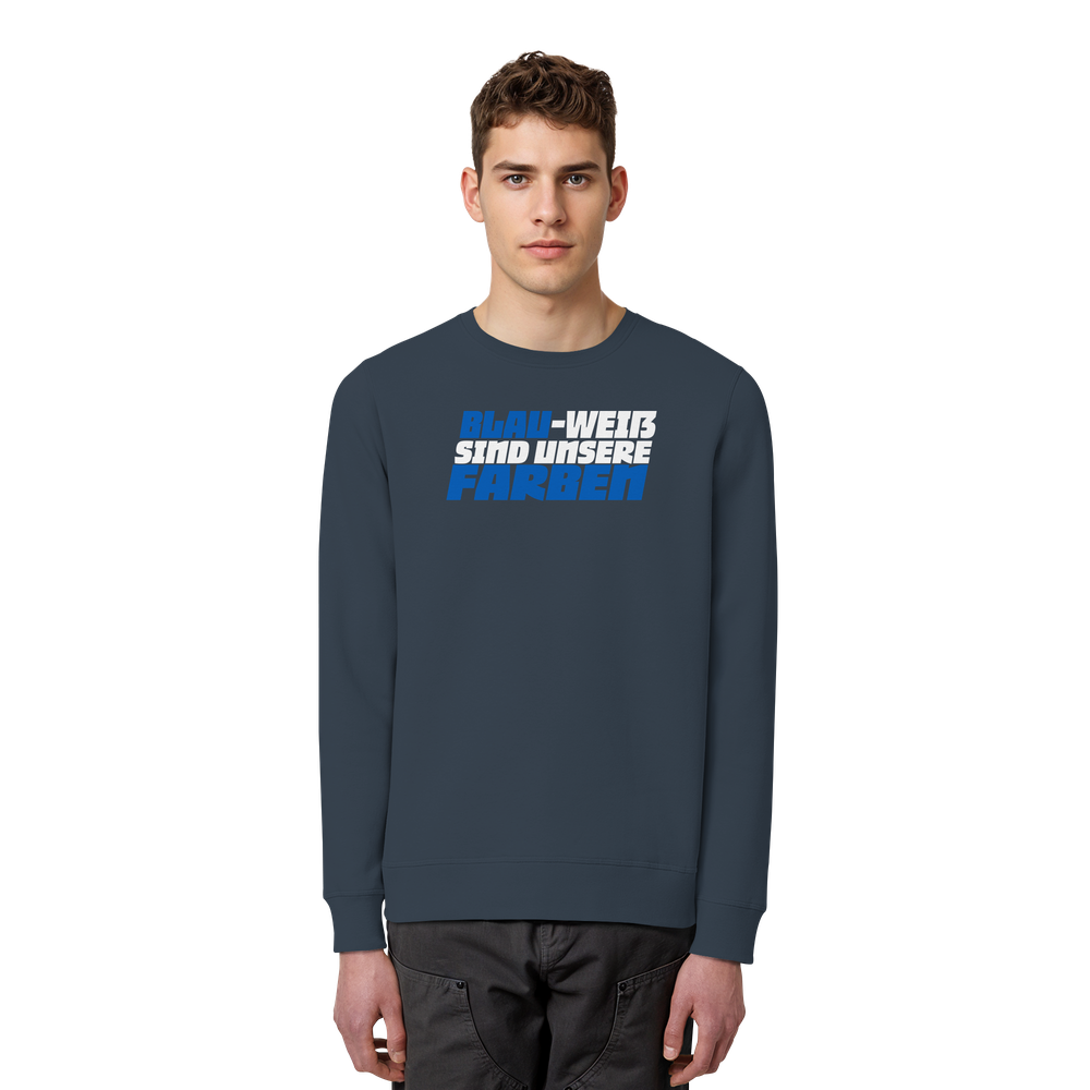 Blau Weiß sind unsere Farben - Organic Basic Unisex Sweatshirt – Bild 29