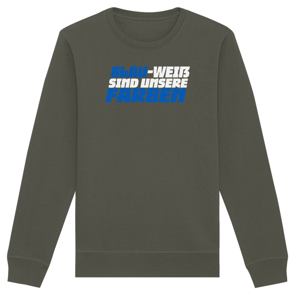 Blau Weiß sind unsere Farben - Organic Basic Unisex Sweatshirt – Bild 34