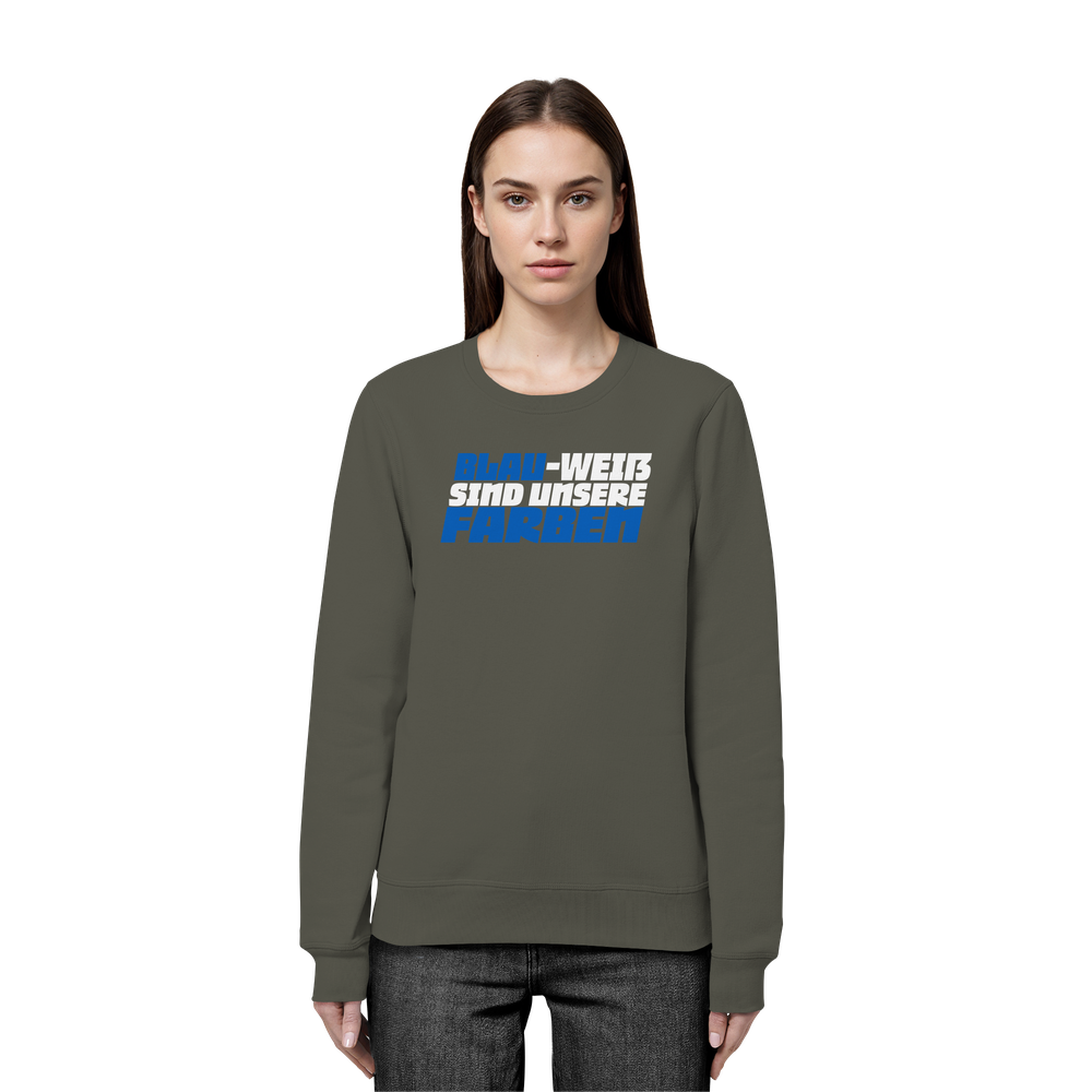 Blau Weiß sind unsere Farben - Organic Basic Unisex Sweatshirt – Bild 36