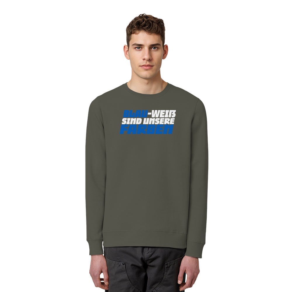 Blau Weiß sind unsere Farben - Organic Basic Unisex Sweatshirt – Bild 33