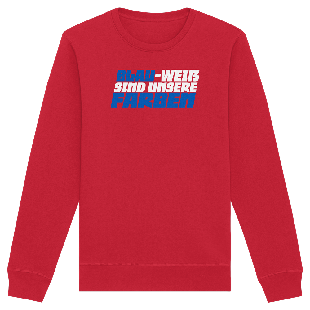 Blau Weiß sind unsere Farben - Organic Basic Unisex Sweatshirt – Bild 38