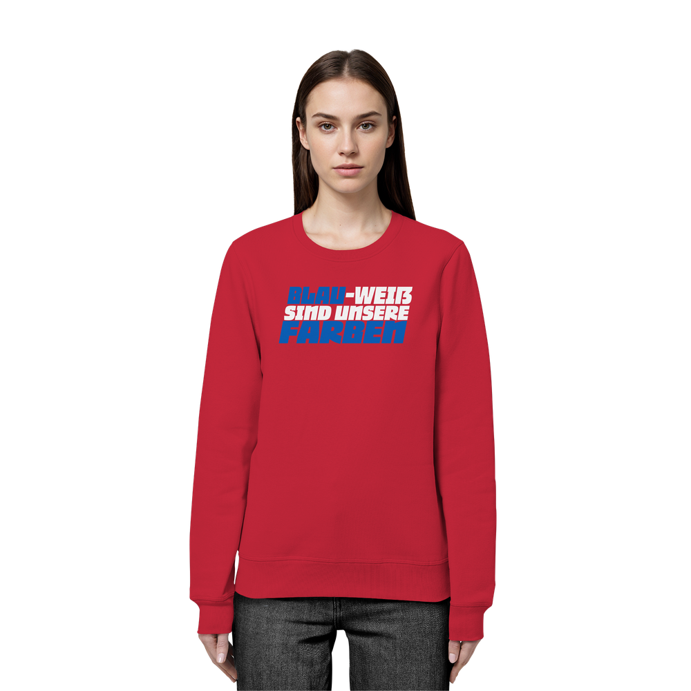 Blau Weiß sind unsere Farben - Organic Basic Unisex Sweatshirt – Bild 37