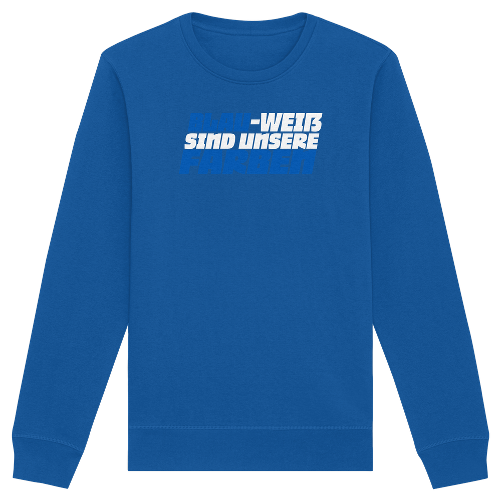 Blau Weiß sind unsere Farben - Organic Basic Unisex Sweatshirt – Bild 41