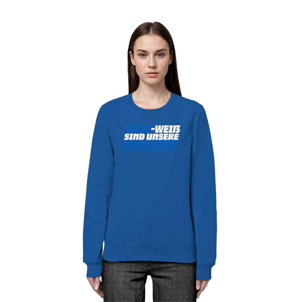 Blau Weiß sind unsere Farben - Organic Basic Unisex Sweatshirt – Bild 43