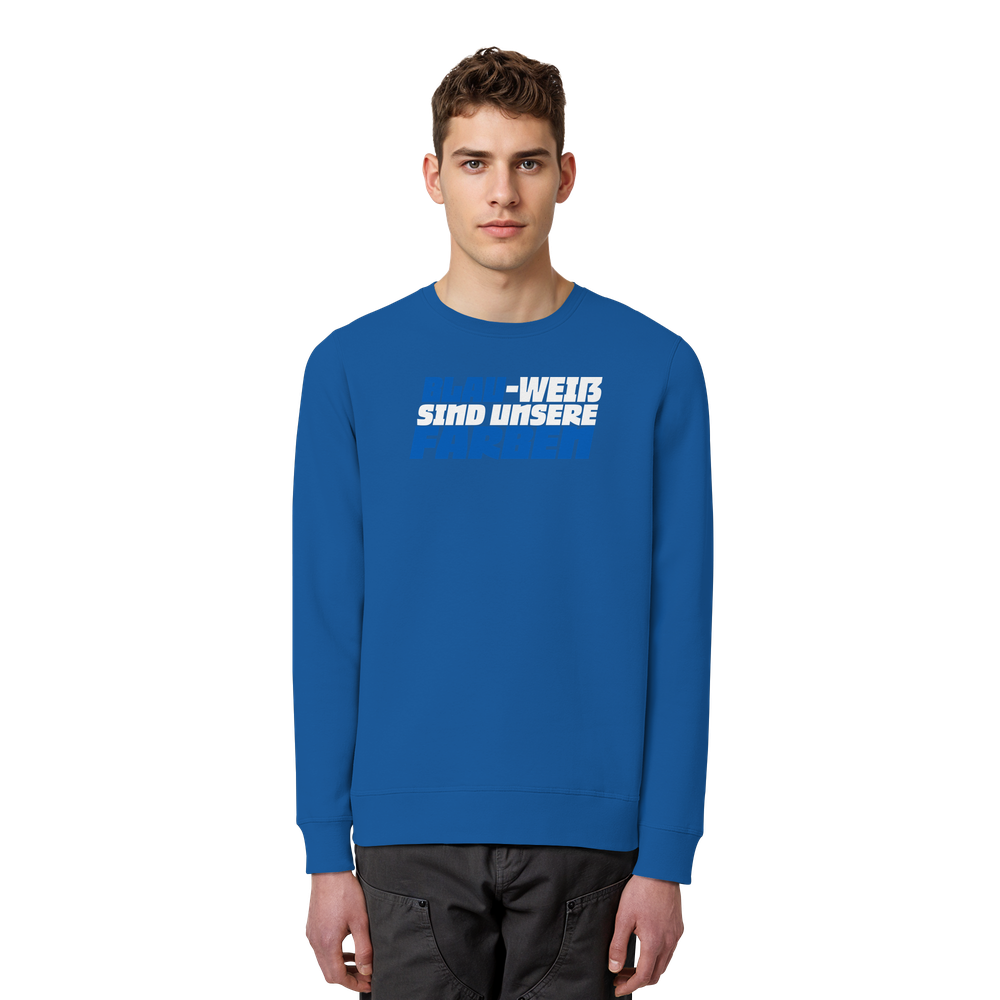 Blau Weiß sind unsere Farben - Organic Basic Unisex Sweatshirt – Bild 44