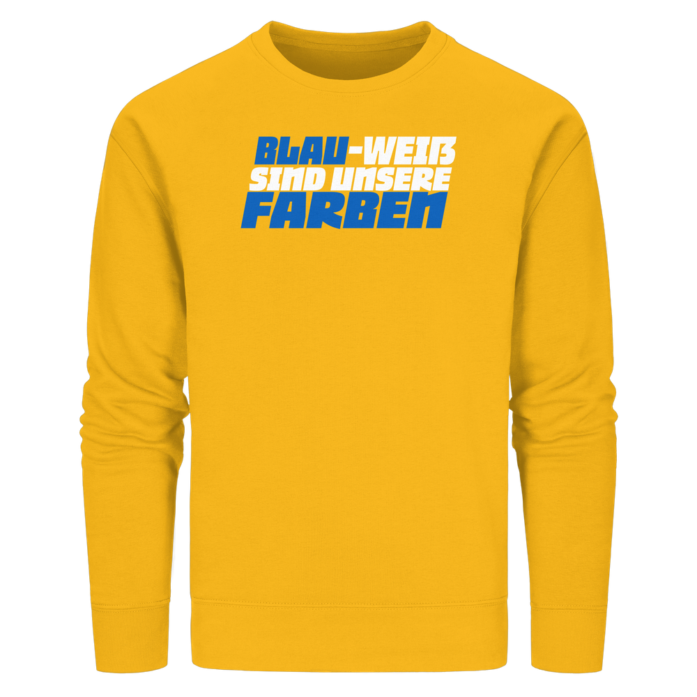 Blau Weiß sind unsere Farben - Organic Basic Unisex Sweatshirt – Bild 46