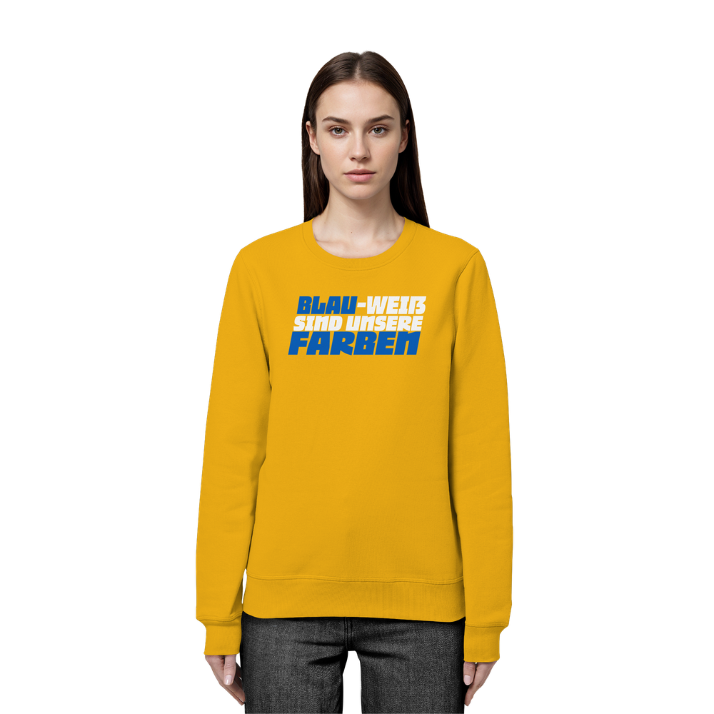 Blau Weiß sind unsere Farben - Organic Basic Unisex Sweatshirt – Bild 48