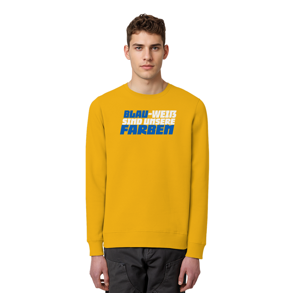 Blau Weiß sind unsere Farben - Organic Basic Unisex Sweatshirt – Bild 45
