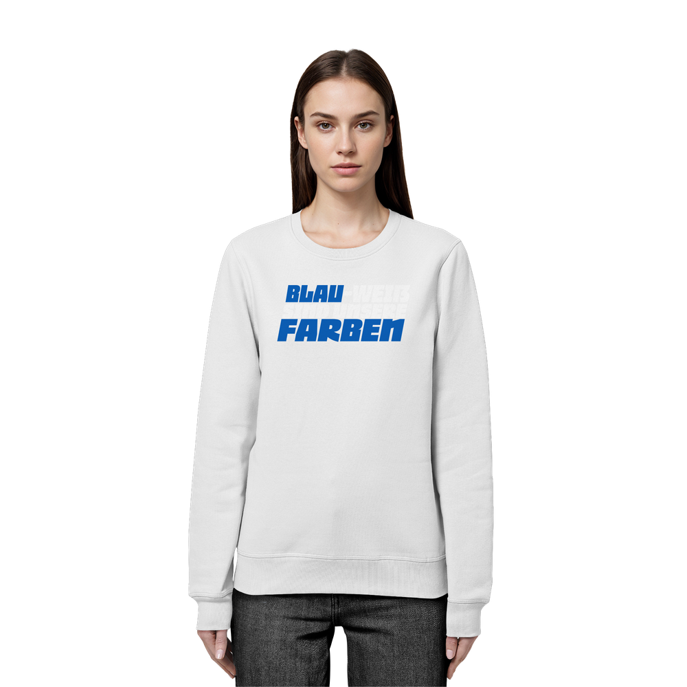 Blau Weiß sind unsere Farben - Organic Basic Unisex Sweatshirt – Bild 51