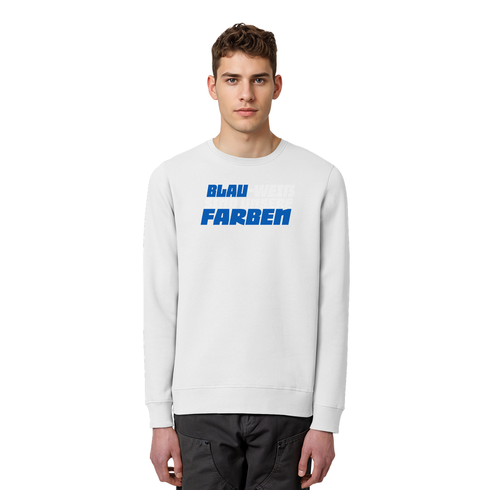 Blau Weiß sind unsere Farben - Organic Basic Unisex Sweatshirt – Bild 50