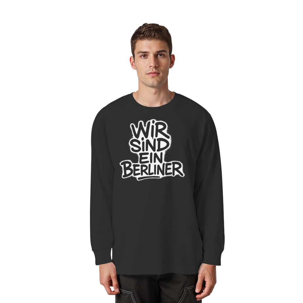 Wir sind ein Berliner - Organic Heavy Oversized Longsleeve T-Shirt – Bild 2