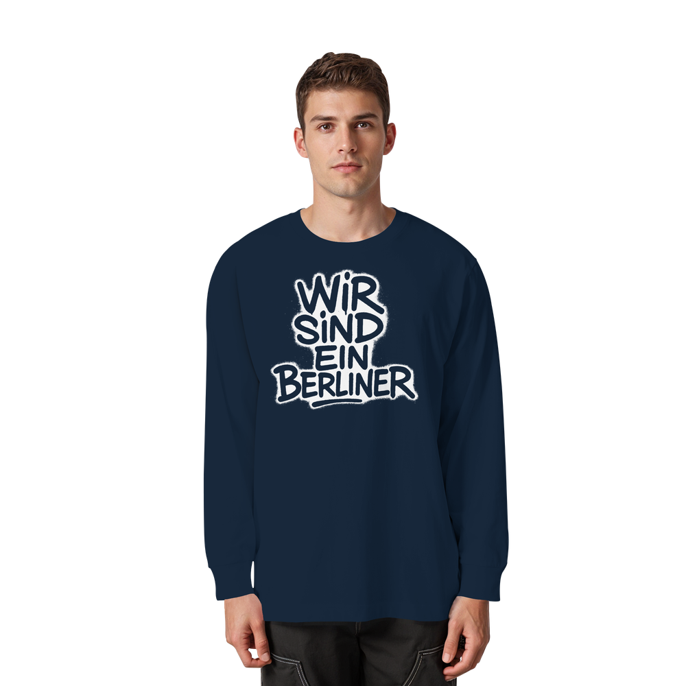 Wir sind ein Berliner - Organic Heavy Oversized Longsleeve T-Shirt – Bild 5