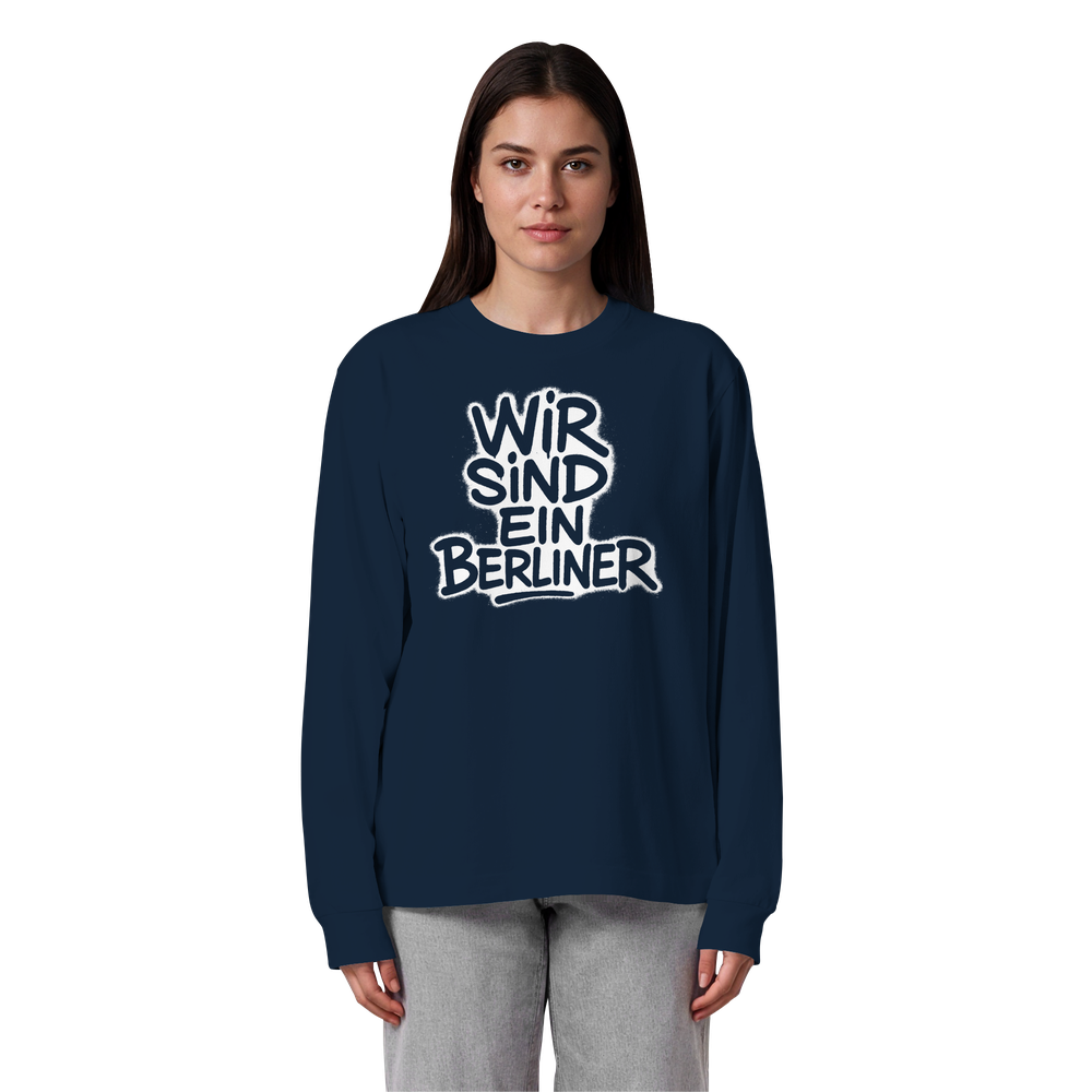 Wir sind ein Berliner - Organic Heavy Oversized Longsleeve T-Shirt – Bild 6