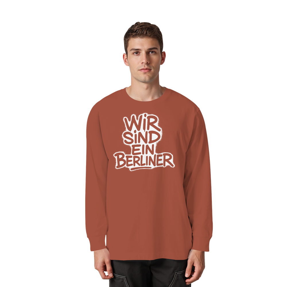 Wir sind ein Berliner - Organic Heavy Oversized Longsleeve T-Shirt – Bild 8