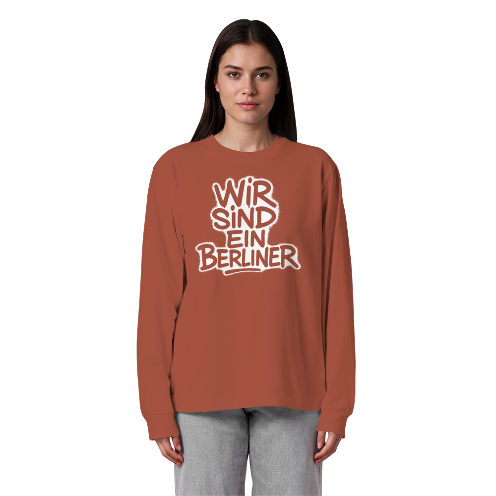 Wir sind ein Berliner - Organic Heavy Oversized Longsleeve T-Shirt – Bild 9