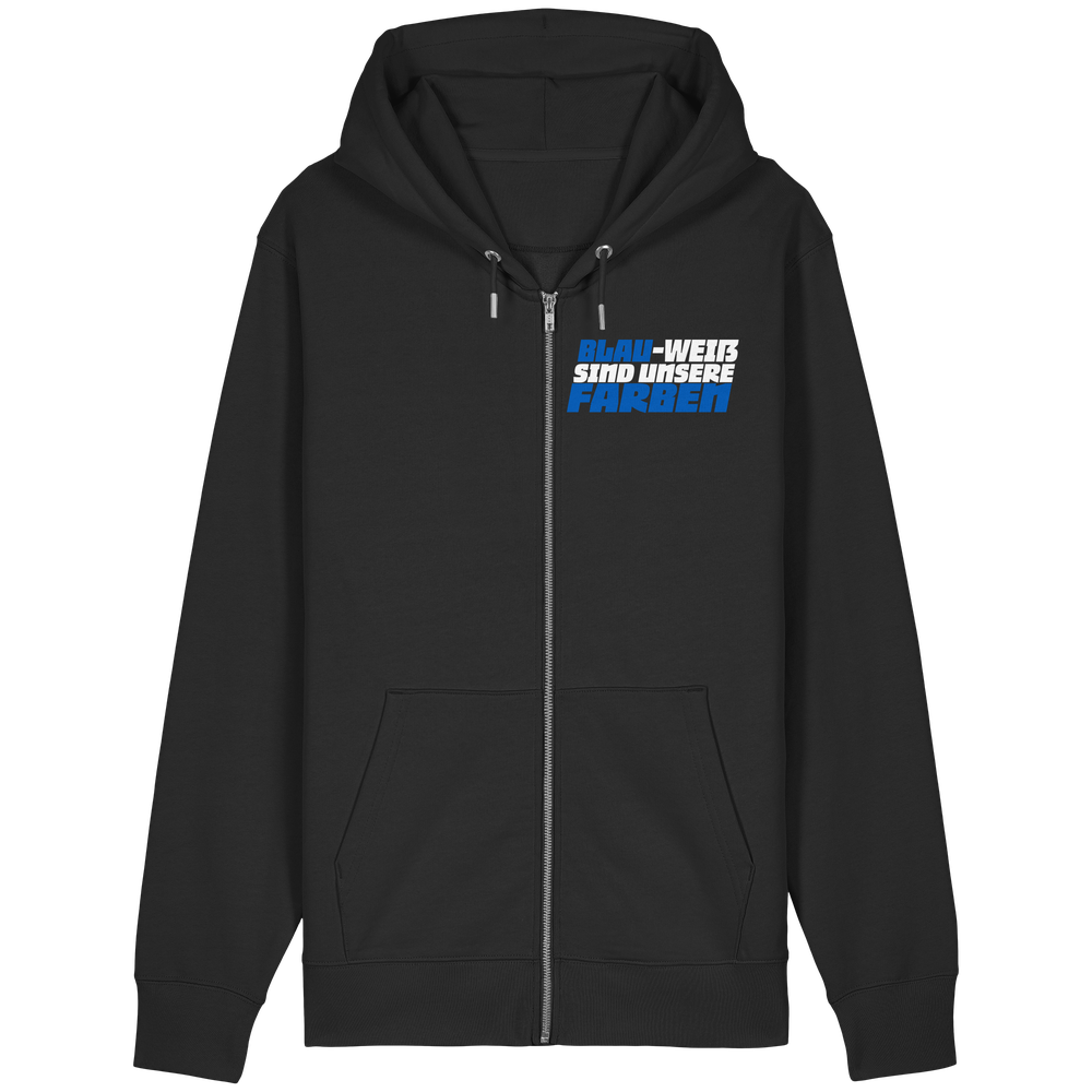 Blau Weiß sind unsere Farben - Organic Relaxed Zipper – Bild 2