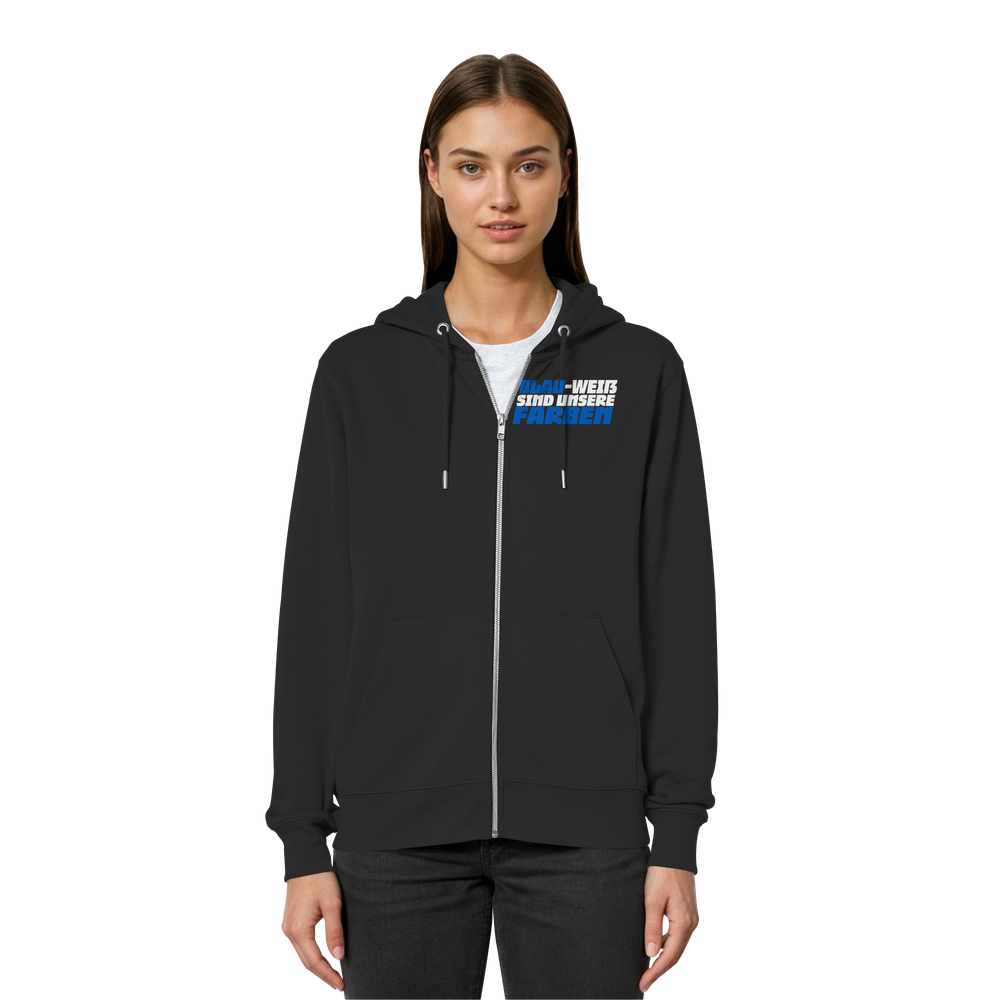 Blau Weiß sind unsere Farben - Organic Relaxed Zipper – Bild 3