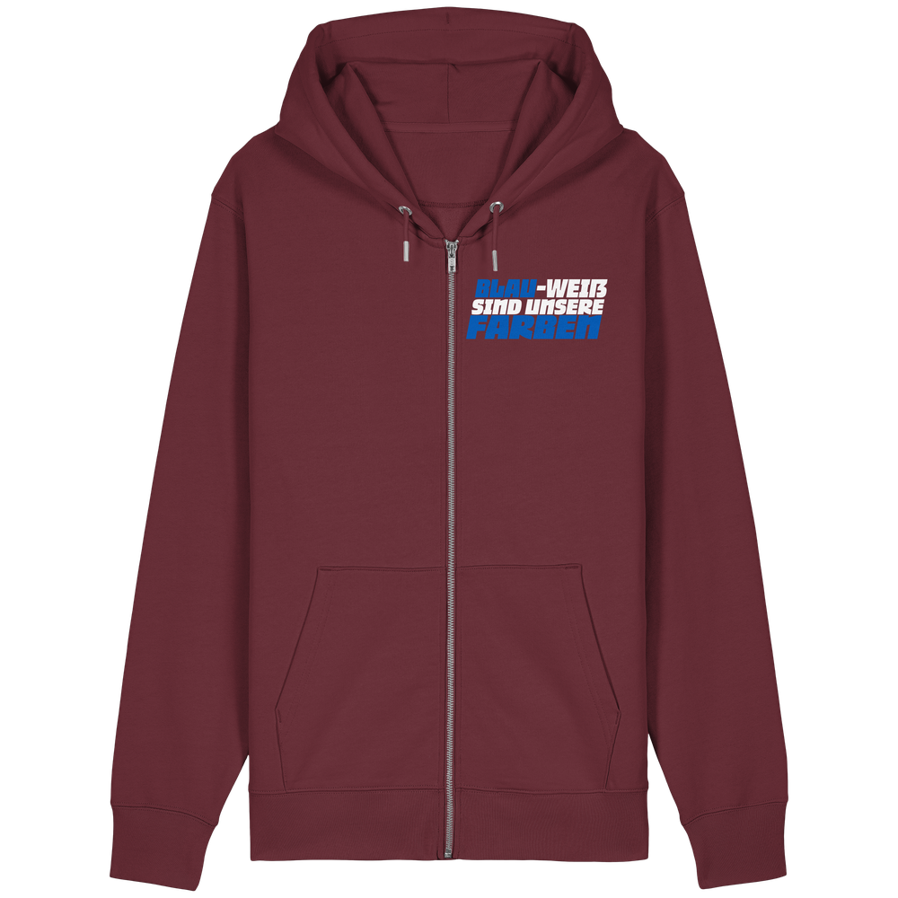 Blau Weiß sind unsere Farben - Organic Relaxed Zipper – Bild 6