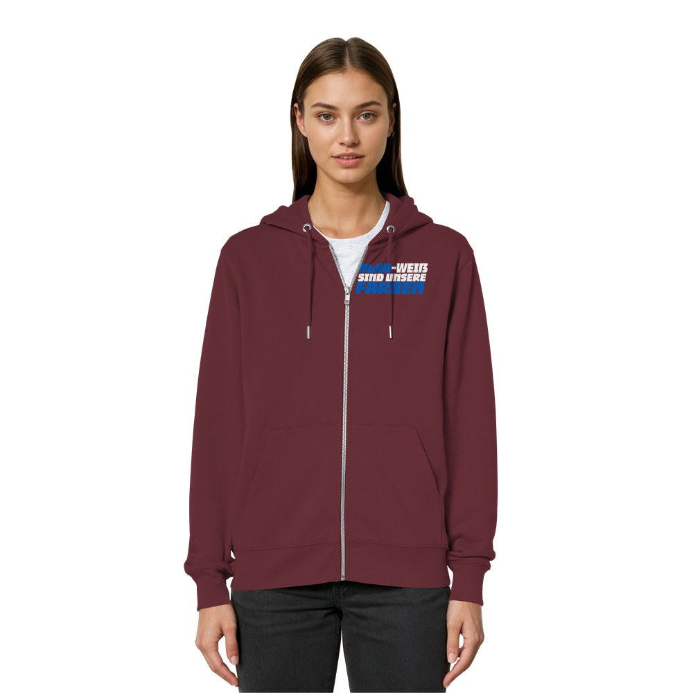 Blau Weiß sind unsere Farben - Organic Relaxed Zipper – Bild 4