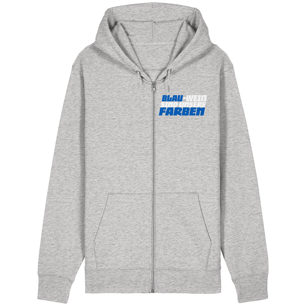 Blau Weiß sind unsere Farben - Organic Relaxed Zipper – Bild 7