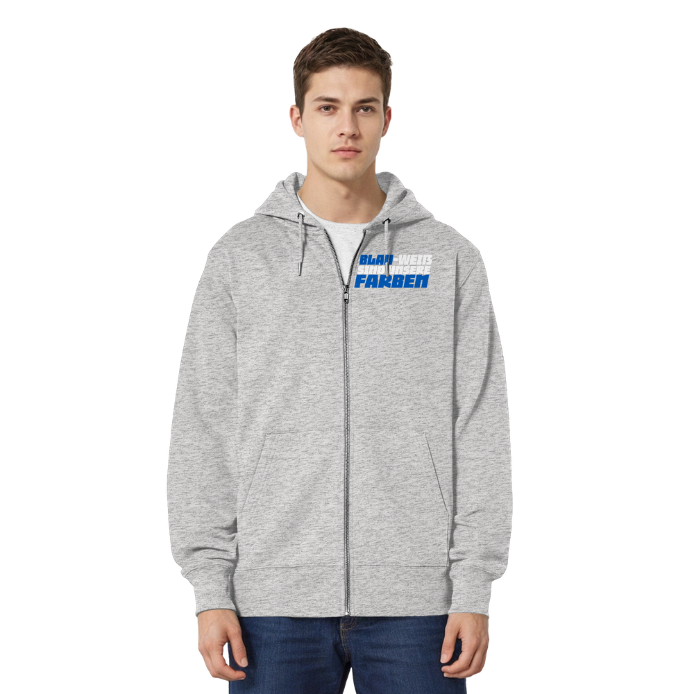 Blau Weiß sind unsere Farben - Organic Relaxed Zipper – Bild 8